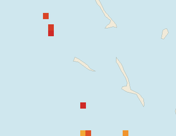 Satellite floating-algae map near Great Exuma, Jan 2025 (opens full map image in a new tab)