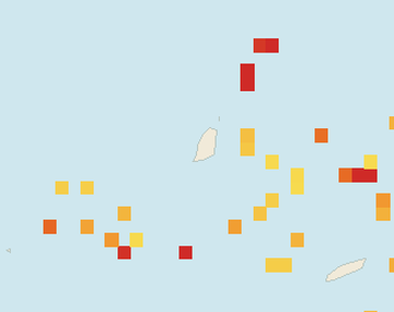 Satellite floating-algae map near Grand Anse, Jan 2025 (opens full map image in a new tab)