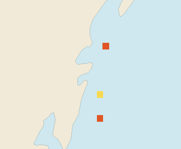 Satellite floating-algae map near Tulum Beach Zone, Jan 2025 (opens full map image in a new tab)