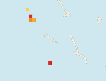 Satellite floating-algae map near Great Exuma, Feb 2025 (opens full map image in a new tab)