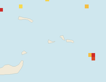 Satellite floating-algae map near Providenciales, Feb 2025 (opens full map image in a new tab)