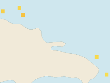 Satellite floating-algae map near Las Terrenas, Feb 2025 (opens full map image in a new tab)