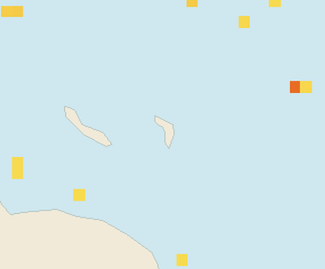 Satellite floating-algae map near Bonaire, Mar 2025 (opens full map image in a new tab)