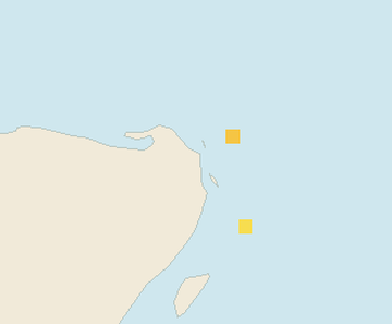 Satellite floating-algae map near Costa Mujeres, Mar 2025 (opens full map image in a new tab)