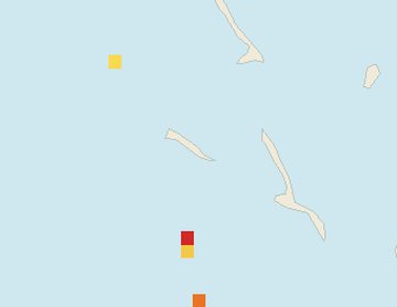 Satellite floating-algae map near Great Exuma, Mar 2025 (opens full map image in a new tab)
