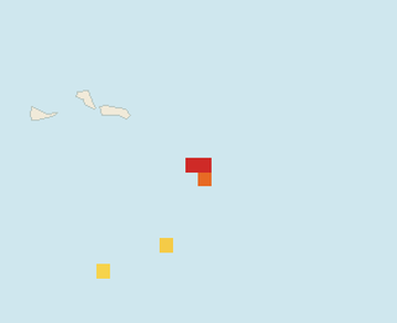 Satellite floating-algae map near Grand Turk, Mar 2025 (opens full map image in a new tab)