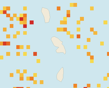 Satellite floating-algae map near Martinique West Coast, Mar 2025 (opens full map image in a new tab)