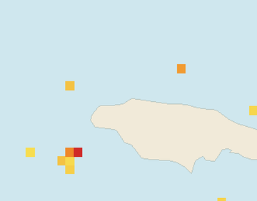 Satellite floating-algae map near Montego Bay, Mar 2025 (opens full map image in a new tab)
