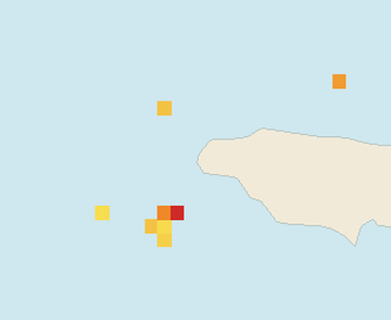 Satellite floating-algae map near Negril, Mar 2025 (opens full map image in a new tab)