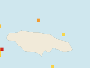 Satellite floating-algae map near Ocho Rios, Mar 2025 (opens full map image in a new tab)