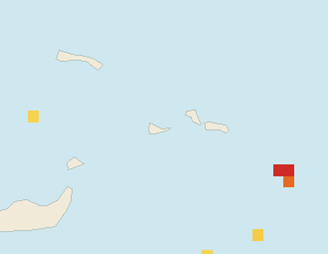 Satellite floating-algae map near Providenciales, Mar 2025 (opens full map image in a new tab)