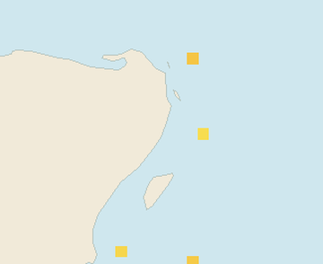 Satellite floating-algae map near Puerto Morelos, Mar 2025 (opens full map image in a new tab)