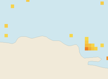 Satellite floating-algae map near Puerto Plata and Cabarete, Mar 2025 (opens full map image in a new tab)