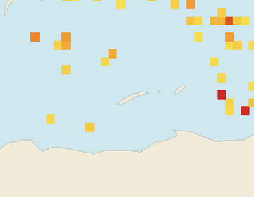 Satellite floating-algae map near Roatan, Mar 2025 (opens full map image in a new tab)