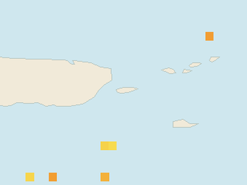Satellite floating-algae map near Vieques, Mar 2025 (opens full map image in a new tab)