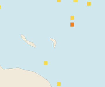 Satellite floating-algae map near Bonaire, Apr 2025 (opens full map image in a new tab)