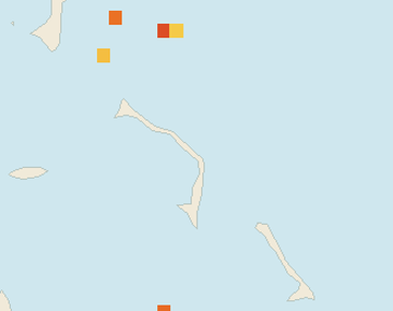 Satellite floating-algae map near Eleuthera, Apr 2025 (opens full map image in a new tab)