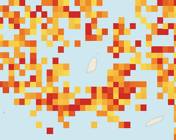 Satellite floating-algae map near Grand Anse, Apr 2025 (opens full map image in a new tab)