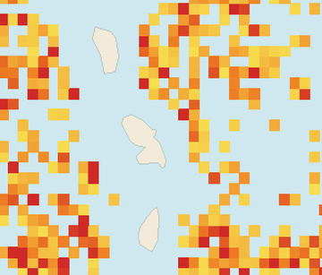 Satellite floating-algae map near Martinique Atlantic Coast, Apr 2025 (opens full map image in a new tab)