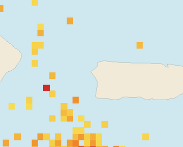 Satellite floating-algae map near Rincon, Apr 2025 (opens full map image in a new tab)