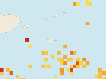 Satellite floating-algae map near St. Croix, Apr 2025 (opens full map image in a new tab)