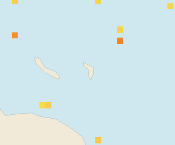 Satellite floating-algae map near Bonaire, May 2025 (opens full map image in a new tab)