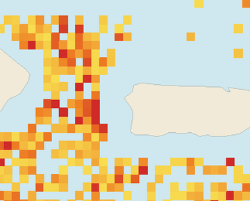 Satellite floating-algae map near Rincon, May 2025 (opens full map image in a new tab)