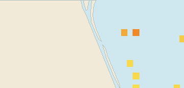 Satellite floating-algae map near Cocoa Beach, Jun 2025 (opens full map image in a new tab)