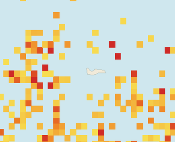 Satellite floating-algae map near Grand Cayman (Seven Mile Beach), Jun 2025 (opens full map image in a new tab)