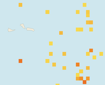 Satellite floating-algae map near Grand Turk, Jun 2025 (opens full map image in a new tab)