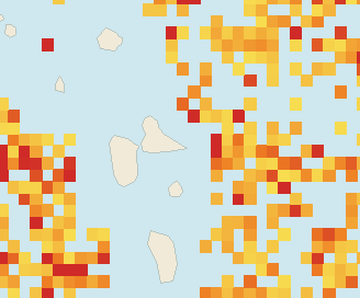 Satellite floating-algae map near Guadeloupe Atlantic Coast, Jun 2025 (opens full map image in a new tab)