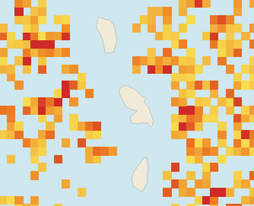 Satellite floating-algae map near Martinique West Coast, Jun 2025 (opens full map image in a new tab)