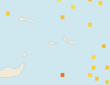 Satellite floating-algae map near Providenciales, Jun 2025 (opens full map image in a new tab)