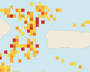Satellite floating-algae map near Rincon, Jun 2025 (opens full map image in a new tab)