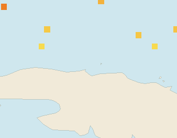 Satellite floating-algae map near Varadero, Jun 2025 (opens full map image in a new tab)
