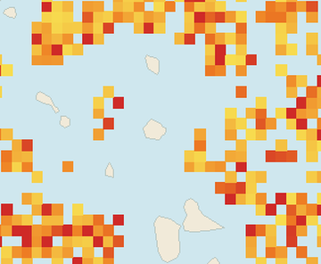 Satellite floating-algae map near Antigua East Coast, Jul 2025 (opens full map image in a new tab)