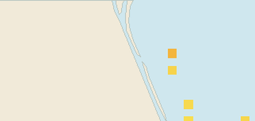 Satellite floating-algae map near Cocoa Beach, Jul 2025 (opens full map image in a new tab)