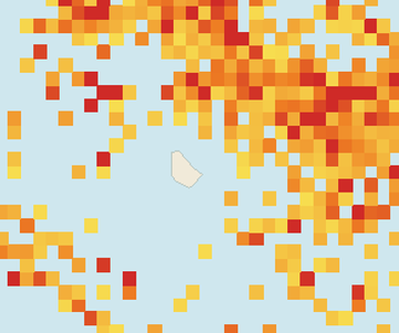 Satellite floating-algae map near Eastern Barbados, Jul 2025 (opens full map image in a new tab)