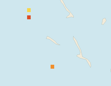 Satellite floating-algae map near Great Exuma, Jul 2025 (opens full map image in a new tab)