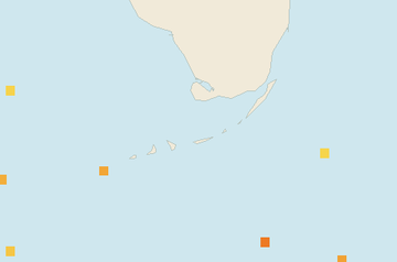 Satellite floating-algae map near Florida Keys, Jul 2025 (opens full map image in a new tab)