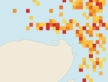 Satellite floating-algae map near Isla Holbox, Jul 2025 (opens full map image in a new tab)