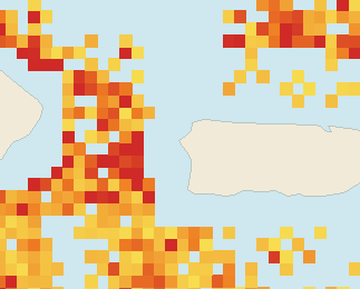 Satellite floating-algae map near Rincon, Jul 2025 (opens full map image in a new tab)