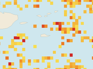Satellite floating-algae map near St. Croix, Jul 2025 (opens full map image in a new tab)