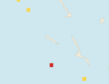Satellite floating-algae map near Great Exuma, Aug 2025 (opens full map image in a new tab)