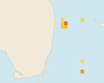 Satellite floating-algae map near Fort Lauderdale, Aug 2025 (opens full map image in a new tab)