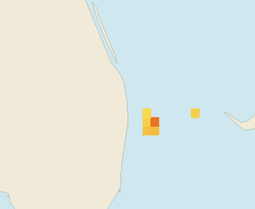 Satellite floating-algae map near Palm Beach, Aug 2025 (opens full map image in a new tab)