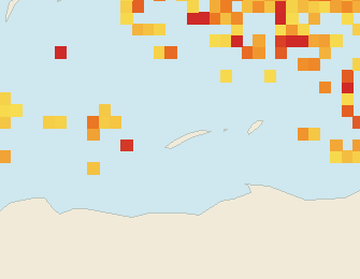 Satellite floating-algae map near Roatan, Aug 2025 (opens full map image in a new tab)