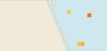 Satellite floating-algae map near Cocoa Beach, Sep 2025 (opens full map image in a new tab)