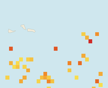 Satellite floating-algae map near Grand Turk, Sep 2025 (opens full map image in a new tab)