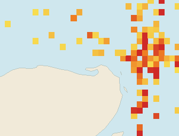 Satellite floating-algae map near Isla Holbox, Sep 2025 (opens full map image in a new tab)